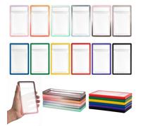 AmazingSpark 12 Pcs Bumper Guards for Psa 35pt Graded Cards, 5.4 x 3.4 Inches Silicone Psa Slab Protectors Case Sleeve with Nice Fit and Shock Absorbing Edge Protection Pack (Gradient and Solid Color)