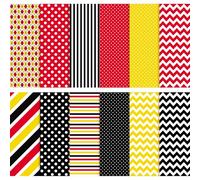 AmazingSpark 12 Sheets 20x27inch Cartoon Mouse Gift Wrapping Paper Folded Red Black Yellow Christmas Wrapping Paper Set for Birthday Baby Shower All Occasions Holiday Party Decoration Supplies