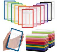 AmazingSpark 24 Pcs Bumper Guards for Psa 35pt Graded Cards, 5.4 x 3.4 Inches Silicone Psa Slab Protectors Case Sleeves with Nice Fit and Shock Absorbing Edge Protection Pack (Bright Color)