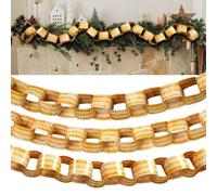 AmazingSpark 300 Links Merry Christmas Music Note Paper Chains Sheet Music Banner with Double Sided Tapes Vintage Coated Paper Strips Craft Supplies for Christmas Tree Festive Party Wedding Decoration