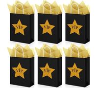 AmazingSpark 36 pcs VIP Gift Bags with Tissue Papers Movie Theme VIP Gift Snacks Treat Candy Party Favors Bags with Handles for Party Decoration Supplies