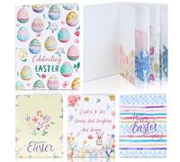 AmazingSpark 4 Set Mini Easter Gift Card Book Bunny Money Holder Envelope Booklet for Cash Easter Surprise Money Card Sleeve Book Eggs Rabbit Party Gift for DIY Basket Stuffer Spring Holiday Decor