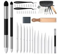 AmazingSpark 40 Pcs Sketch Drawing Tools Blending Stump Set Accessories with Sandpaper Pencil Sharpener Pencil Extension Tool Erasers, Sponge Replacement Heads & Felt Bag for Charcoal Sketch Drawing