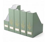 AmazingSpark 5 Pack Magazine File Holder Office Desk Storage Holder Set Vertical Desk Cardboard Organizer for Office Home Classroom Organize Your File Magazines Paperwork Books or Binders(Sage Green)