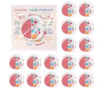AmazingSpark 50 Sets Growth Mindset Erasers Back to School Gift Brain Erasers with Change Your Mindset Positive Sayings Cards Inspirational Classroom Decoration Motivational for Teacher Students