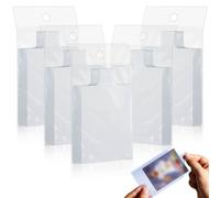 AmazingSpark 500 Pack Tabbed Sleeves Holders with Pull Tab Trading Card Sleeves for Grading Submission, Sports Card