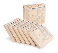 AmazingSpark 6 Folders Set Employee Personnel File Folders Expanded Employee Record Organizer 11.9 x 9.5 x 1.25 Inches Hr and New Staff Management Manager Receptionist Job Supplies for Small Business