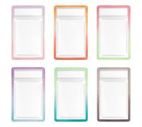 AmazingSpark 6 Pcs Bumper Guards for Psa 35pt Graded Cards, 5.4 x 3.4 Inches Silicone Psa Slab Protectors Case Sleeves with Nice Fit and Shock Absorbing Edge Protection Pack (Gradient Color)
