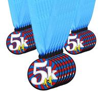 AmazingSpark 60/120 Pcs Rubber Medals Bulk, 2 Inch Rubber Award Medals with Ribbon Winner Encourage Team Participation for Trophy Award Prize Competitions(60 Pcs,5k Race)