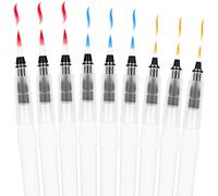 AmazingSpark 60 Pcs Water Brush Pen Set Watercolor Paint Pen Water Drawing Pens with Velvet Bag Artists' Paintbrushes Set for Painting Markers, Watercolor Soluble Markers, Powdered Colors Pigment