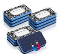 AmazingSpark 8 Pcs Dry Whiteboard Eraser Composition Book Whiteboard Magnetic Eraser for Classroom Chalkboard Wiper Bulletin Board Classroom Office Decor