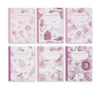 AmazingSpark Pink 6 Pcs Composition Notebooks College Ruled 9/32" Retro Ocean Composition Notebook for Back to School 110 Page 7-1/2"x9-3/4 Jellyfish Journal for Teacher Student First Day of School