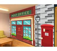 amazingsticker Post Office Dementia Alzheimer Friendly Wallpaper Mural Care Home Decoration Wall Covering 130x80cm