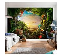 amazingsticker Tree Plants Flower Sunlights Jungle Forest Wallpaper Photo Wall Mural Home Bedroom Decoration Wall Covering 390x260cm