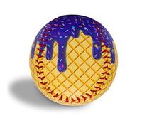 AMAZINGSUN Ice Cream Drip Baseball 9 Inch Ball, Training Hitting Pitching Baseball Gifts for Players Coaches Sports Fans, School League Game Tournament Graduate for Youth Adult