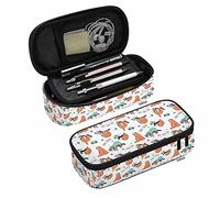 amazingtr Abstract Random Stars Pencil Pouch White Black High Capacity Pencil Case Stationary Bag Cosmetics Bag