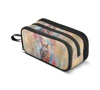 amazingtr Astronaut Surfing Galaxy Pencil Case Box Boys Girls Large Pencil Pouch Zipper Compartments Big Capacity Stationery Pen Bag Organizer Kids Teens Adults School