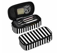 amazingtr Baseball Pencil Case Organizer Ball Sport College Office Big Capacity Pencil Bag Black White