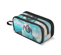 amazingtr Black Cat Pink Cloud Pencil Case Box Boys Girls Large Pencil Pouch Zipper Compartments Big Capacity Stationery Pen Bag Organizer Kids Teens Adults School