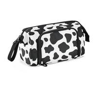 amazingtr Boho Floral Print Pencil Pen Case Stationery Bag 3 Compartments School College Office Organizer Cosmetics Bag