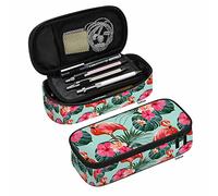 amazingtr Cacti Succulents Pencil Case Beautiful Pastel Vintage Flowers Big Capacity Pencil Pouch Office College Makeup Bag Pink White Yellow
