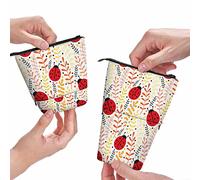 amazingtr Colorful Animals Pencil Case Cute Fox Deer Bear Rabbit Hedgehog Owl Standing Pencil Case Pencil Pouch Pencil Holder