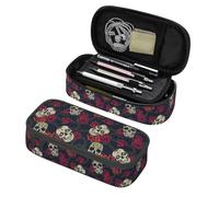 amazingtr Cute African American Black Girl Pencil Case Big Capacity Multi Compartment Stationery Box Pencil Pouch Holder Desk Organizer for School Office Home