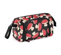 amazingtr Cute Cartoon White Fluffy Bichon Frise Dog Wearing Sweater Pencil Pen Case with 3 Compartments, Lightweight & Spacious Stationery Bag Cosmetics Bag