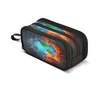 amazingtr Cute Penguins with Dots Pencil Case Box Boys Girls Large Pencil Pouch Zipper Compartments Big Capacity Stationery Pen Bag Organizer Kids Teens Adults School