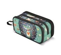 amazingtr Dinosaurs Volcano Pencil Case Box Boys Girls Large Pencil Pouch Zipper Compartments Big Capacity Stationery Pen Bag Organizer Kids Teens Adults School