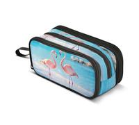 amazingtr Flower Sheep Wooden Pencil Case Box Boys Girls Large Pencil Pouch Zipper Compartments Big Capacity Stationery Pen Bag Organizer Kids Teens Adults School