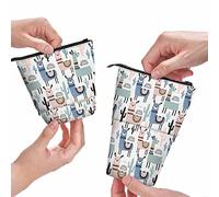 amazingtr Flowers Pencil Case Ethnic Japanese Floral Big Capacity Pencil Pouch Office College Makeup Bag