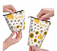 amazingtr Horse Flowers Pencil Case Cute Fairytale Standing Pencil Case Pencil Pouch Pencil Holder Mediumaquamarine