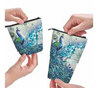 amazingtr Horse Pencil Holder Cute Cartoon Pony Abstract Run Farm Mare Big Capacity Pencil Case Multi-Purpose Makeup Pouch for Office College Adult Colorful