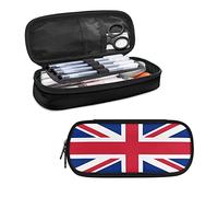 amazingtr Kids Pen Bag Union Jack Flag Pencil Case for Girls Boys Pencil Pouch School Pen Holder Box Stationery Organzier for Women Men Pen Travel Office
