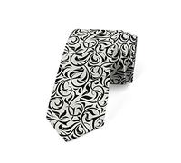amazingtr Men's Tie, Abstract Nature, Necktie, 3.7", Ivory and Black