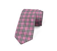 amazingtr Men's Tie, Celtic Style Checkered Stripe, 3.7", Pink Black White