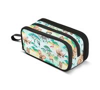 amazingtr Panda Bear Summer Pencil Case Box Boys Girls Large Pencil Pouch Zipper Compartments Big Capacity Stationery Pen Bag Organizer Kids Teens Adults School
