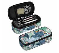 amazingtr Penguin Pencil Holder Cute Pink Sea Animals Dots Stand Up Pencil Case Organizer Pencil Pouch Makeup Bag Gift White Black