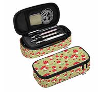 amazingtr Plaid Pencil Pouch Scottish Tartan High Capacity Pencil Case Stationary Bag Cosmetics Bag Red White
