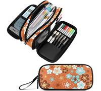 amazingtr Rainbows and Clouds Pen Pencil Case Makeup Pouch Big Capacity Multi-Purpose Travel Bag Office Organizer with Zipper