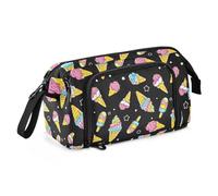 amazingtr Running Horses and Cornflowers Flowers Large Pencil Bag Storage Pen Case Makeup Pouch Stationery Bag for School College Office Organizer