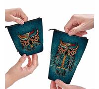 amazingtr Sunflowers Pencil Case Organizer Butterflies Bright Summer Flowers Stationery Box Makeup Box School Supply for Boy Girl Men Women