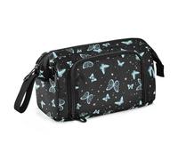 amazingtr Tropical Pineapple Hibiscus Leaves Big Capacity Pencil Pen Case, Multi-Purpose Makeup Bag Organizer Storage Pouch for Office College School Hiking Travel