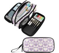 amazingtr Watercolor Cute Birds Butterflies and Branches with Leaves Flowers Large Pencil Pen Case, Big Capacity School College Office Desk Organizer Storage Pouch Marker