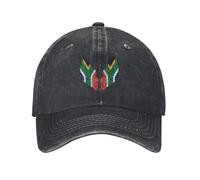 amazingtr Wing South African South Africa Flag Washed Baseball Cap Vintage Dad Hat Outdoor Adjustable Denim Fishing Hats