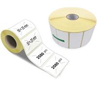 Amazinnov - 50×25mm Adhesive Labels, On Roll Hole 50Mm, Useful in Stationery, Pantry, Correspondence, Freezer-Ultra Resistant, for Multipurpose Printer for Office Addresses|2580 Pieces