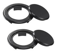 Amazleer 2-Pack 2-Inch Parasol Table Insert with Cap, Standard Umbrella Hole Ring Plug Set for Outdoor Patio, Glass, Deck, and Yard Table (Black, 42mm-65mm)