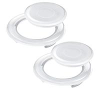 Amazleer 2-Pack 2-Inch Parasol Table Insert with Cap, Standard Umbrella Hole Ring Plug Set for Outdoor Patio, Glass, Deck, and Yard Table (White, 42mm-65mm)