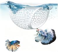 Amazleer Betta Resting Spot-Hammock Fish Tank Accessories-Aquarium Tunnel Decoration, Fish Hideout, Floating Habitat for Bettas Shrimp Small Fishes (1, White)